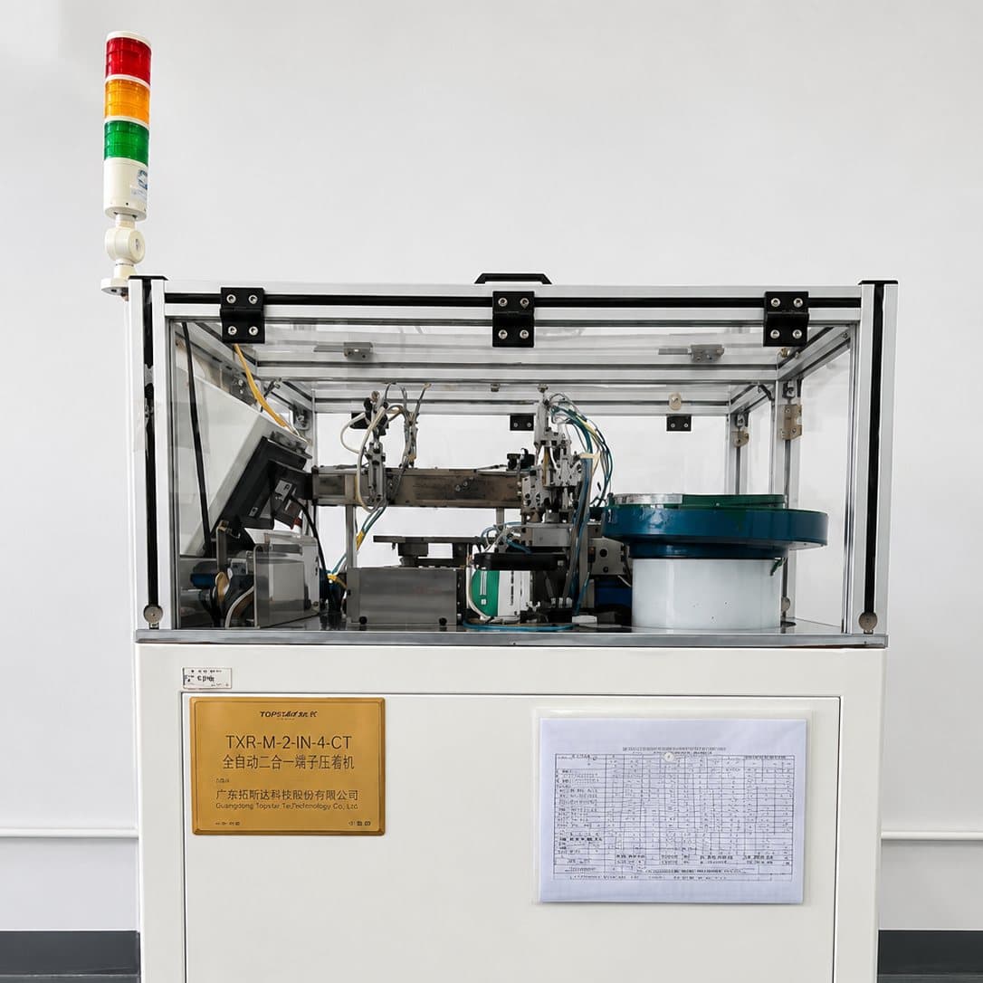 Automated production machine for fiber optic components