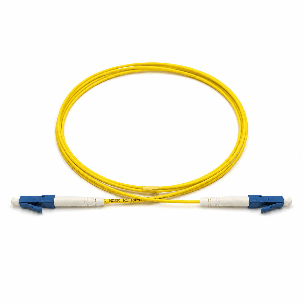 Fiber patch cable with LC connectors at both ends