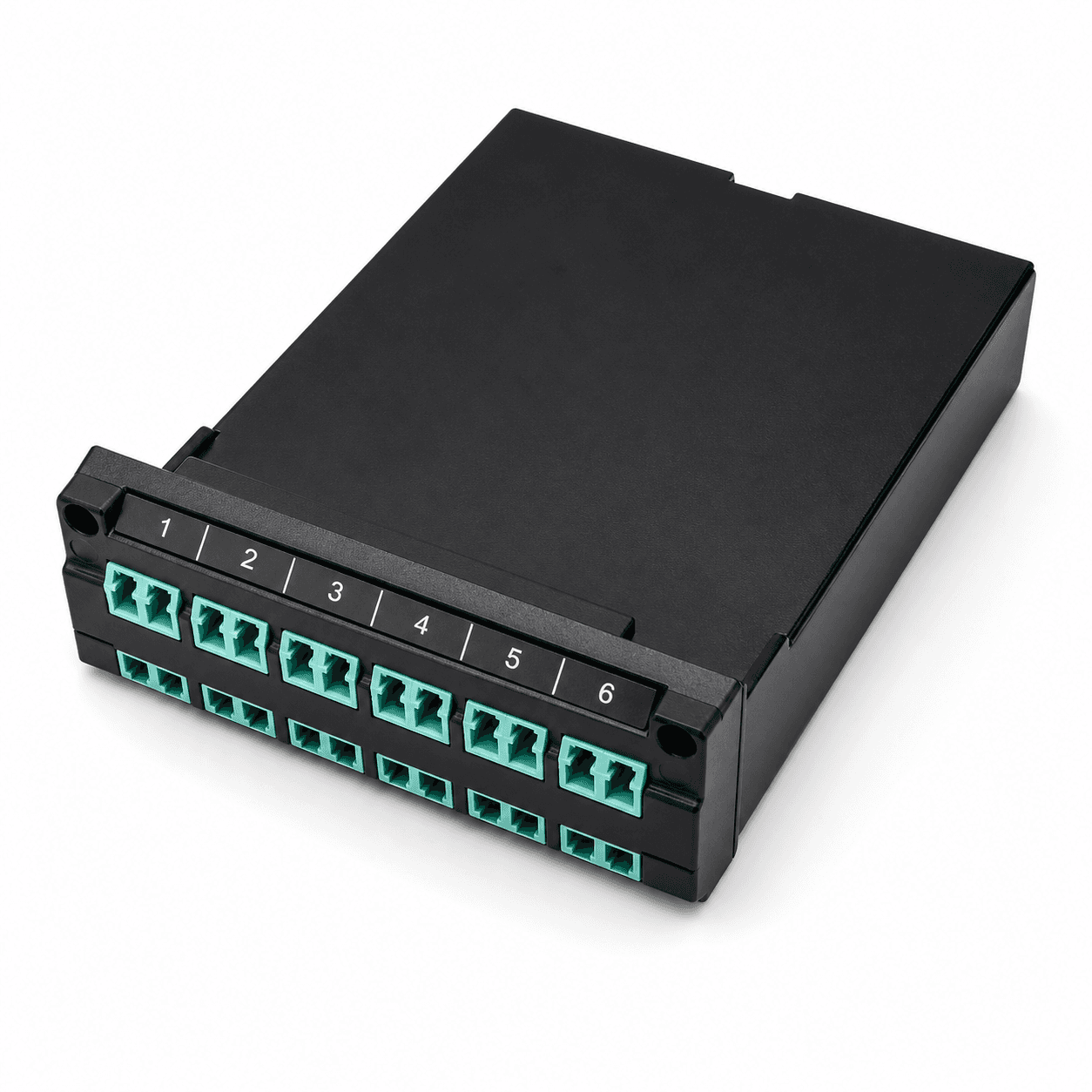 MTP or MPO module housing and connection faces